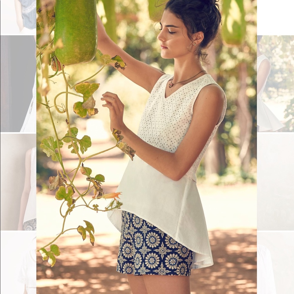 ANTHROPOLOGIE: Eyelet Poplin Tank - Picture 3 of 5